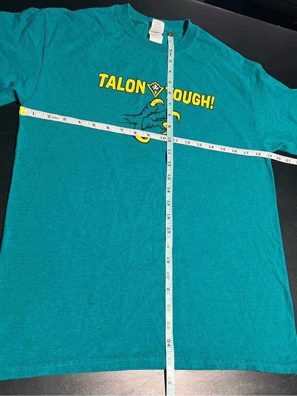 UNCW Teal 'Talon Tough!' Seahawk Graphic Tee with Yellow Accents - Picture 4 of 7